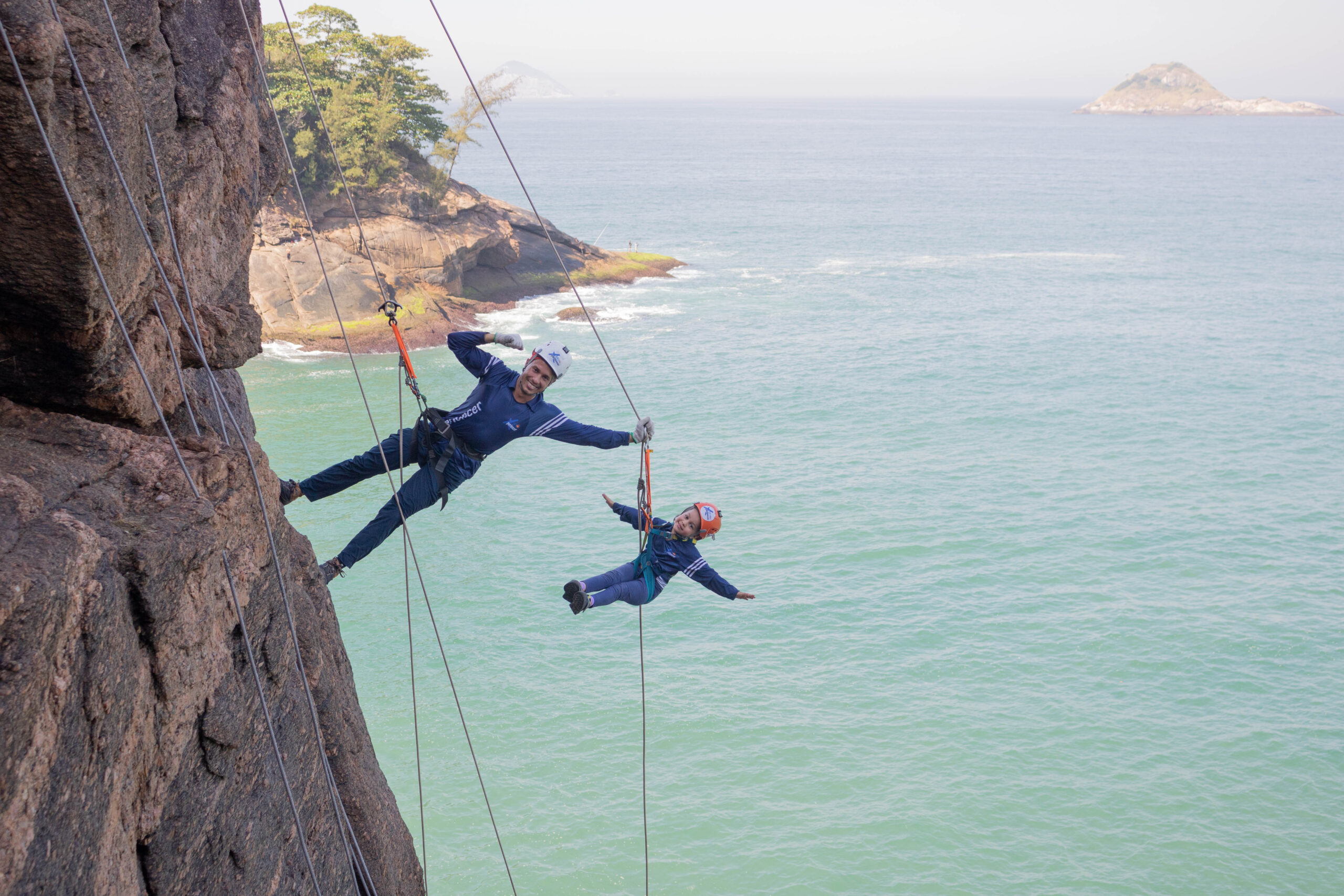 Rappel at Joatinga beach